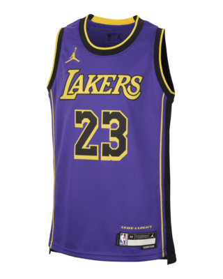 LeBron James Los Angeles Lakers Statement Edition Older Kids Boys Jordan Dri FIT NBA Swingman Jersey. Nike UK